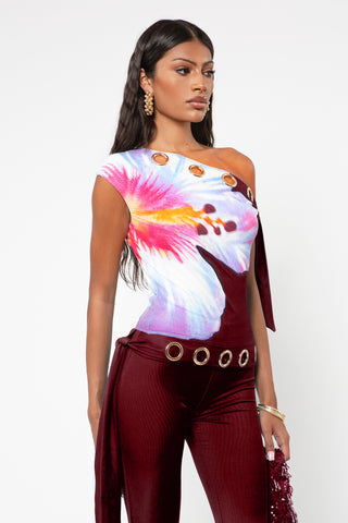 JENNY TOP - BURGUNDY