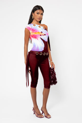 JENNY TOP - BURGUNDY