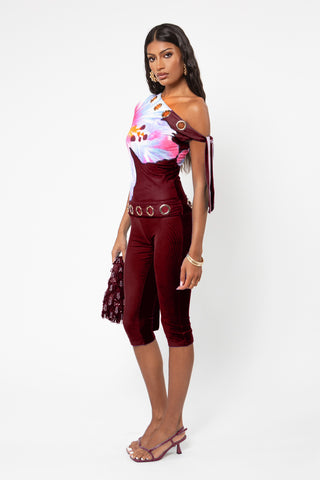 JENNY TOP - BURGUNDY